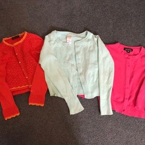 Lot of girls cardigans, size 6-6X